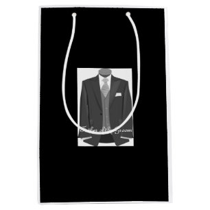 Wedding Tuxedo Father of the Groom Black Gift Bag