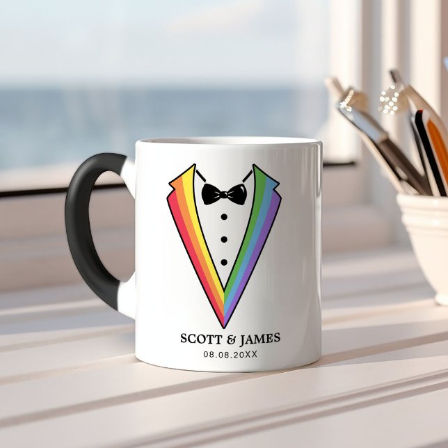 Wedding Tuxedo Gay LGBTQ+ Coffee Magic Mug (Creator Uploaded)