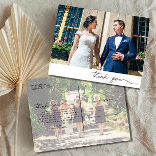 Wedding Two Photo Thank You Budget Postcard