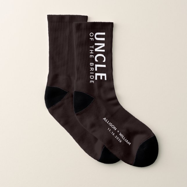 Wedding Uncle of the Bride Personalised Socks (Pair)