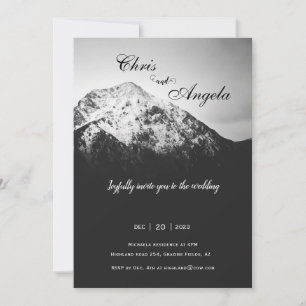 wedding under the mountains invitation