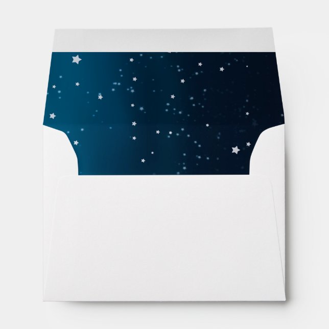 Wedding under the stars matching invitation set envelopes (Back (Bottom))