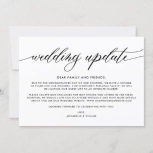 Wedding Update Smaller Wedding Announcement