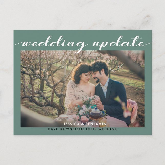 Wedding Update | Smaller Wedding Announcement Postcard (Front)