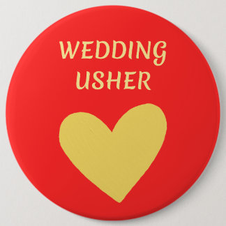 Wedding Usher 6 Cm Round Badge