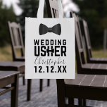 Wedding Usher Bow Tie Bridal Party Proposal Bag<br><div class="desc">I'm sure your wedding usher will find this reusable bag really useful. You could use it for storing his (or her) proposal gifts that you're going to treat him (or her) to.</div>