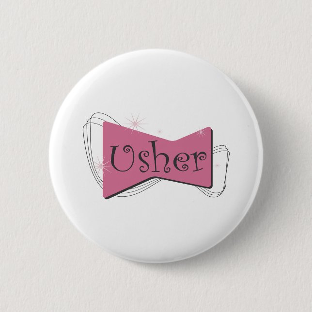 Wedding Usher Button (Front)