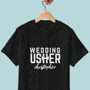 Wedding Usher Personalised Bridal Party T-Shirt