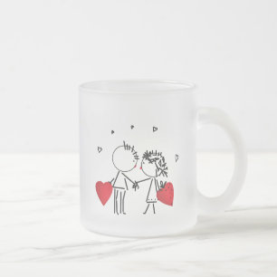 Wedding, Valentine's day Frosted Glass Coffee Mug