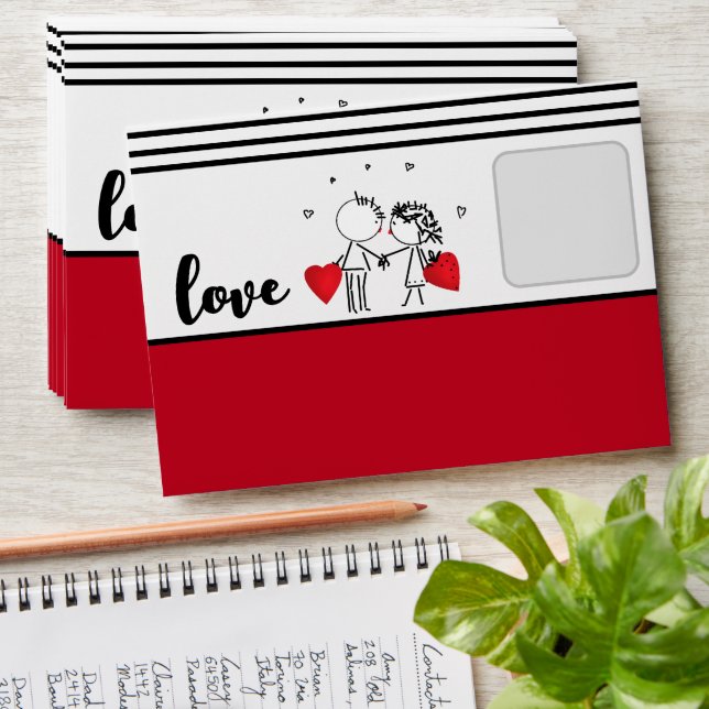 Wedding, Valentine's day  Socks Envelope (Stacked)