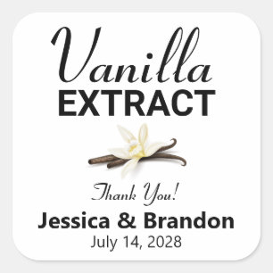 Wedding Vanilla Bean Sugar Favor label