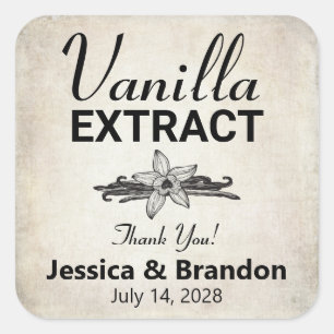 Wedding Vanilla Bean Sugar Favour label