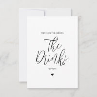 Wedding Vendor Thank You Card- Bartender