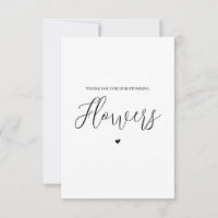 Wedding Vendor Thank You Card- Florist