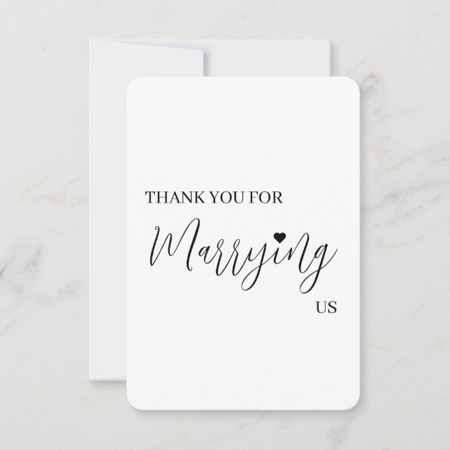 Wedding Vendor Thank You Card - Officiant (Front)