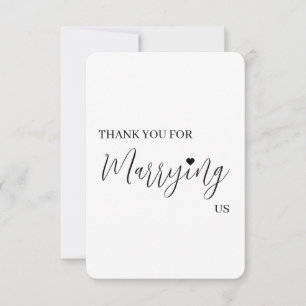 Wedding Vendor Thank You Card - Officiant