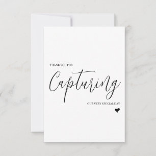 Wedding Vendor Thank You Card- Photographer / Vid