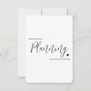 Wedding Vendor Thank You Card- Planner