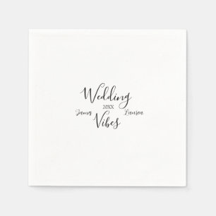 WEDDING VIBES COUPLE NAME 20XX LOVELY MATCH WEDDIN NAPKIN