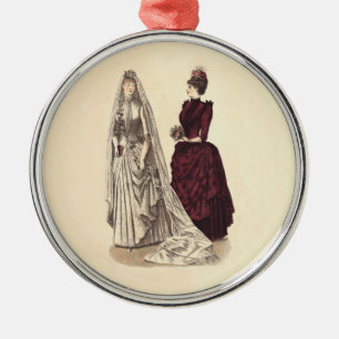 Wedding Vintage bridal party brides and bridesmaid Metal Tree Decoration