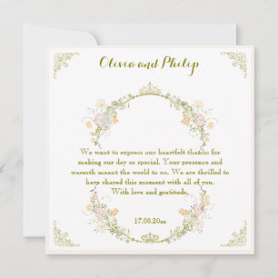 Wedding Vintage Floral Ornament Classic Invitation