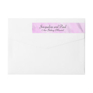 Wedding Violet White Watercolor Wrap Around Label