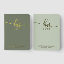 Wedding Vow Book Foil Pocket Notebook Sets