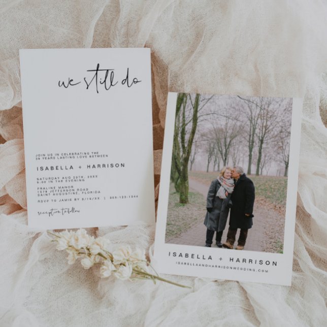 Wedding Vow Renewal Invitation, We Still Do Invitation (Creator Uploaded)