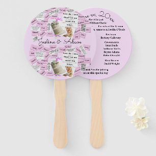 Wedding vows fans for guests