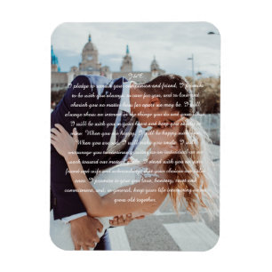 Wedding Vows Faux Wrapped Canvas Print Magnet