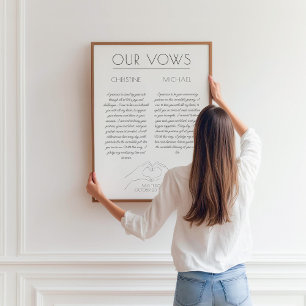 Wedding Vows First Anniversary Gift Poster