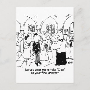 Wedding Vows - I Do As the Final Answer Postcard