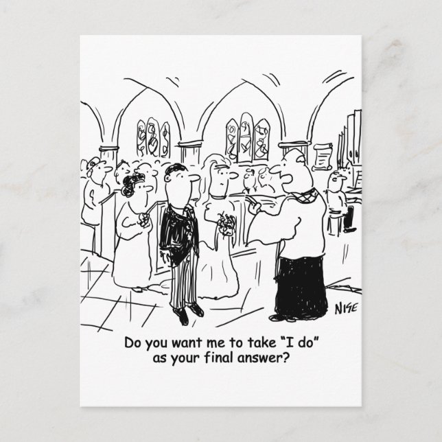Wedding Vows - I Do As the Final Answer Postcard (Front)