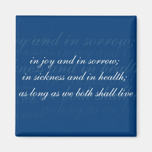 Wedding Vows In Sickness And In Health Blue Magnet