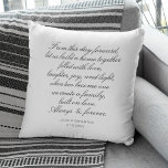 Wedding Vows Personalised Calligraphy Newlyweds Cushion<br><div class="desc">Wedding vows throw pillow in white with elegant calligraphy. Personalise it with the bride and groom's names and the newlywed's wedding date.</div>