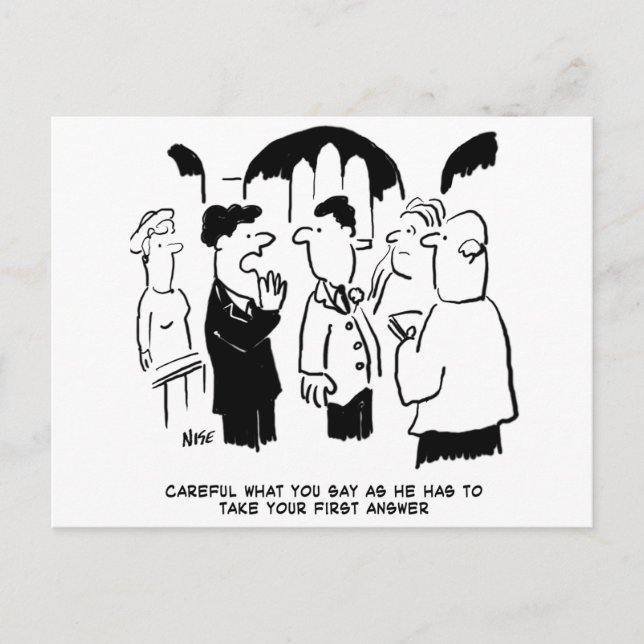 Wedding Vows - Take First Answer Postcard (Front)