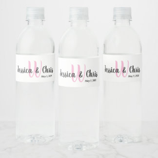 Wedding Water Bottle Label 002