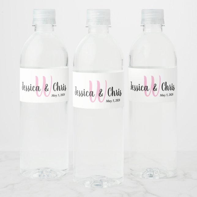 Wedding Water Bottle Label 002 (Bottles)