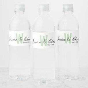Wedding Water Bottle Label 004