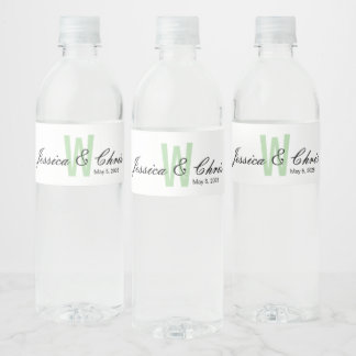 Wedding Water Bottle Label 004