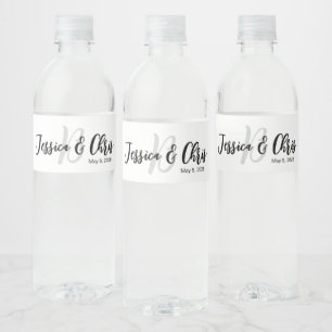 Wedding Water Bottle Label 010