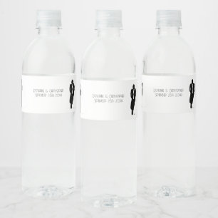 Wedding Water Bottle Label Bride Groom