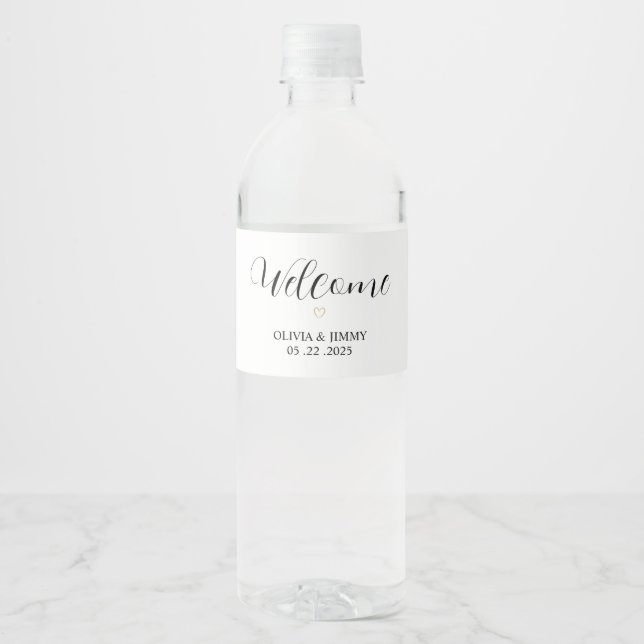 Wedding Water Bottle Label | Wedding Welcome (Front)