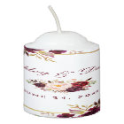 Wedding Watercolor Burgundy Floral Gold