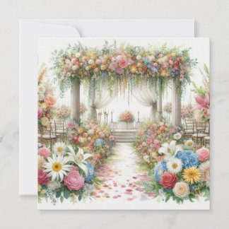 Wedding watercolor Invitation