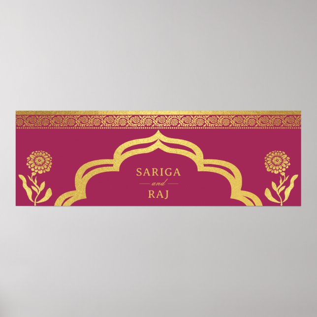 Wedding Web Site Banner Digital File Download Poster (Front)