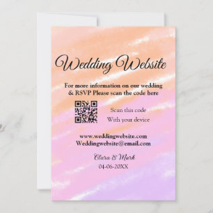 Wedding website add Q R code scan add name date ye Invitation