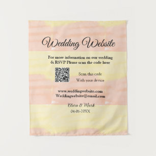 Wedding website add Q R code scan add name date ye Tapestry