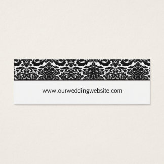Wedding website card - damask accent