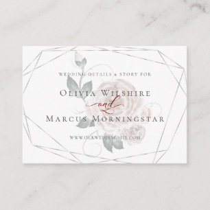 Wedding Website Card Dusty Mauve Floral